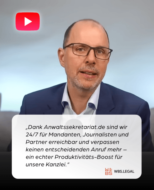 Büro- & Telefonservice
speziell für Rechtsanwälte - Legal Tech Slider