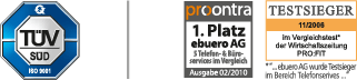 Die Qualität der ebuero Produkte wird vielfach bestätigt Die Qualität der ebuero Produkte wird vielfach bestätigt